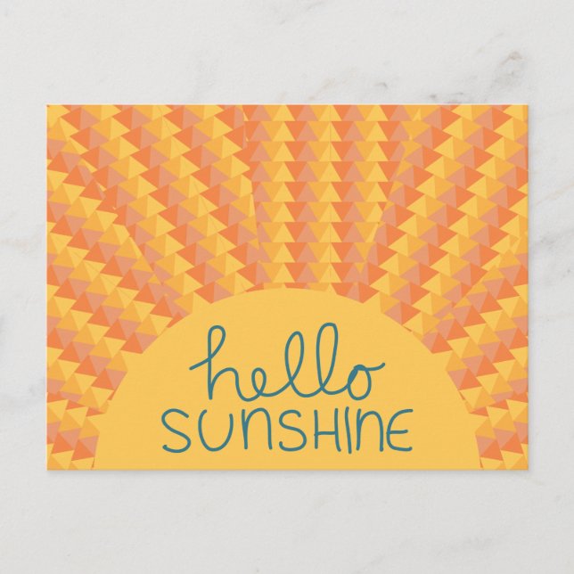 Carte Postale Bonjour Sunshine - Poste (Devant)