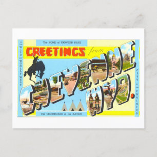 Carte Postale Bonjour vintage de Cheyenne, Wyoming,