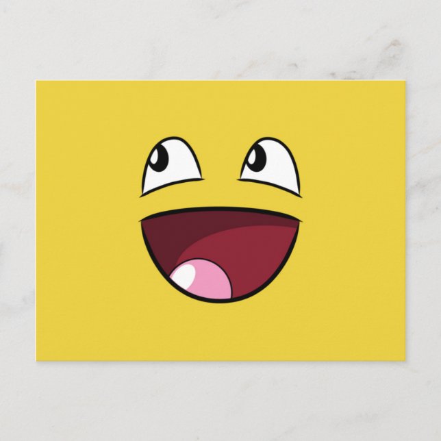 Carte Postale bonjour visage heureux (Devant)