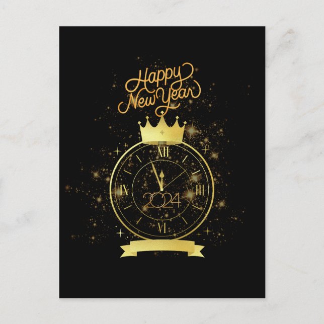 Carte Postale Bonne année 2024 (Devant)