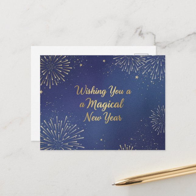 CARTE POSTALE BONNE ANNÉE 2026  (Devant/Arrière en situation)