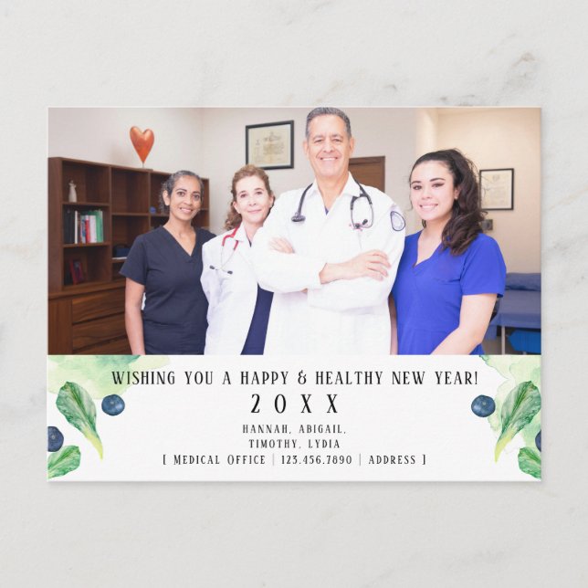 Carte Postale Bonne année en bonne santé  (Devant)