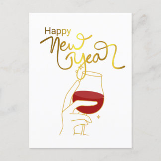 Carte Postale Bonne Année En Or