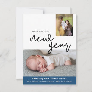 Carte Postale Bonne année Faire-part de naissance