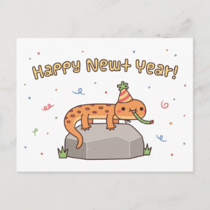 Carte Postale Bonne année Triton, drôle de vœu de Nouvel An