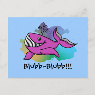 Carte Postale Bonne baleine à Grinning