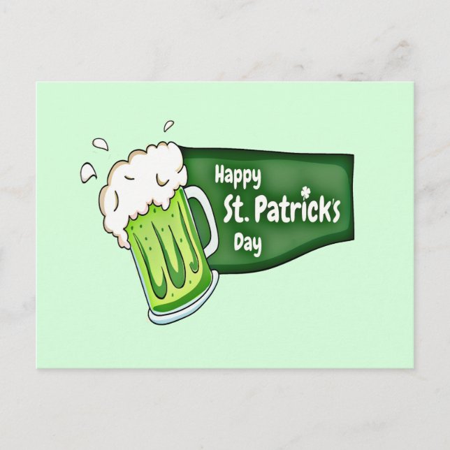 Carte Postale Bonne bière St. Patricks Day (Devant)
