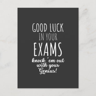 Carte Postale Bonne chance pour vos examens.
