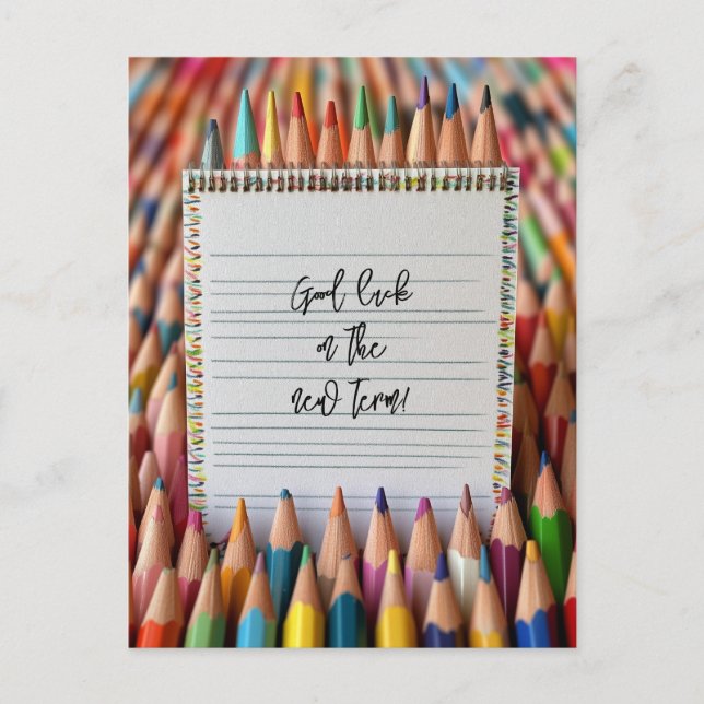 Carte Postale Bonne chance pour votre nouveau mandat scolaire (Devant)