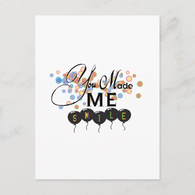 Carte Postale Bonne citation avec ballons - Vous M'avez FAIT SOU (Devant)