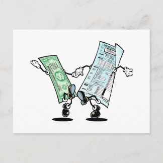 Carte Postale Bonne conception des remboursements d'impôt