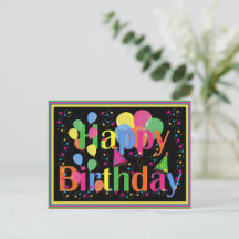 Bonne fête d'anniversaire colorée