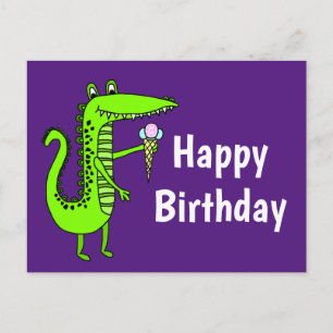 Carte Postale Bonne fête d'anniversaire Gator