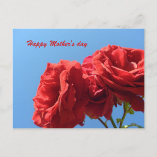 Carte Postale Bonne fête des mères aux roses roses