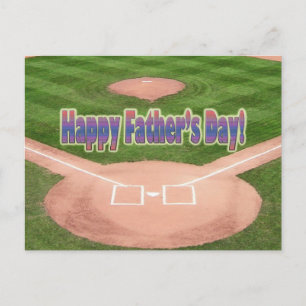 Carte Postale Bonne Fête des pères de baseball
