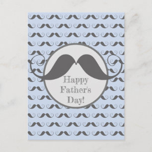 Carte Postale Bonne Fête des pères - Fun Mustache Motif