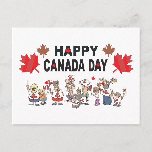 Carte Postale Bonne fête du Canada (Devant)