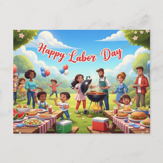 Carte postale Bonne Fête du Travail (Devant)