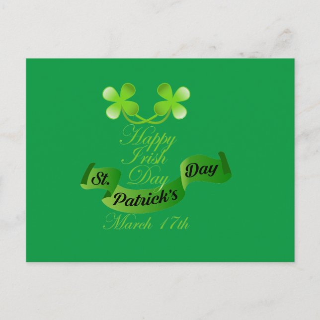 Carte Postale Bonne fête irlandaise (Devant)
