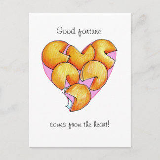 Carte Postale Bonne Fortune vient du coeur