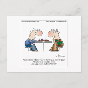 Carte Postale BONNE HEURE Cartoon Postcard par April McCallum