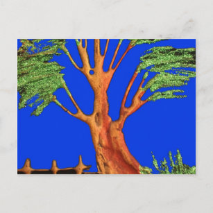 Carte Postale Bonne journée Afrique ECO Blue Sky Acacia Tree