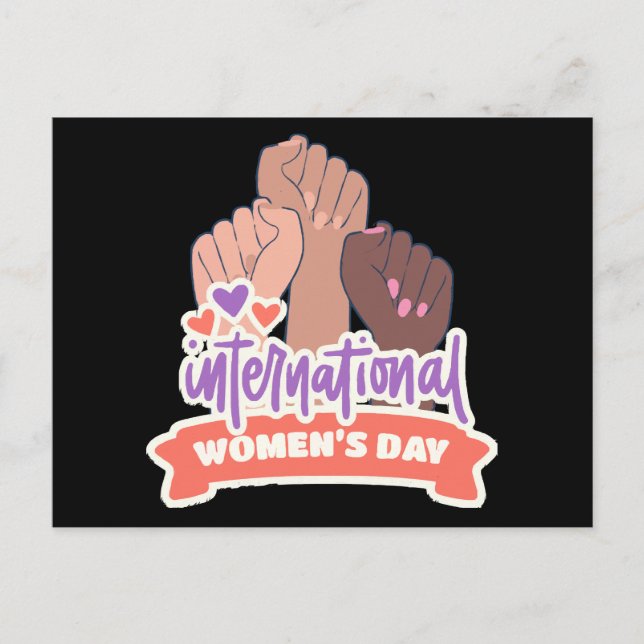 Carte Postale Bonne Journée internationale de la femme (Devant)