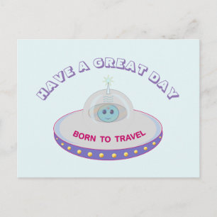 Carte Postale Bonne journée salutations UFO