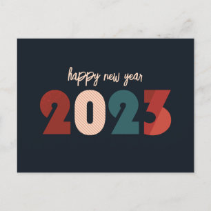 Carte Postale Bonne nouvelle année 2023 texte