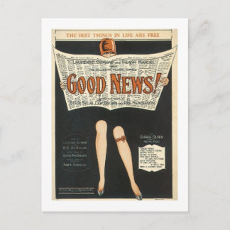 Carte Postale Bonne nouvelle ! Couverture vintage