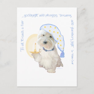 Carte Postale Bonne nuit Bleu