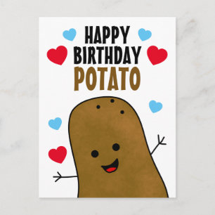 Carte Postale Bonne pomme de terre d'anniversaire