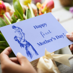 Carte Postale Bonne première fête des mères - C'est un garçon ! 