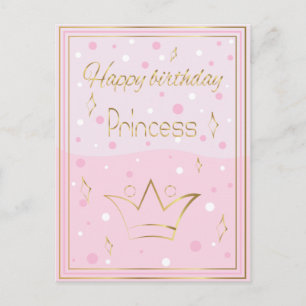 Carte Postale Bonne princesse d'anniversaire