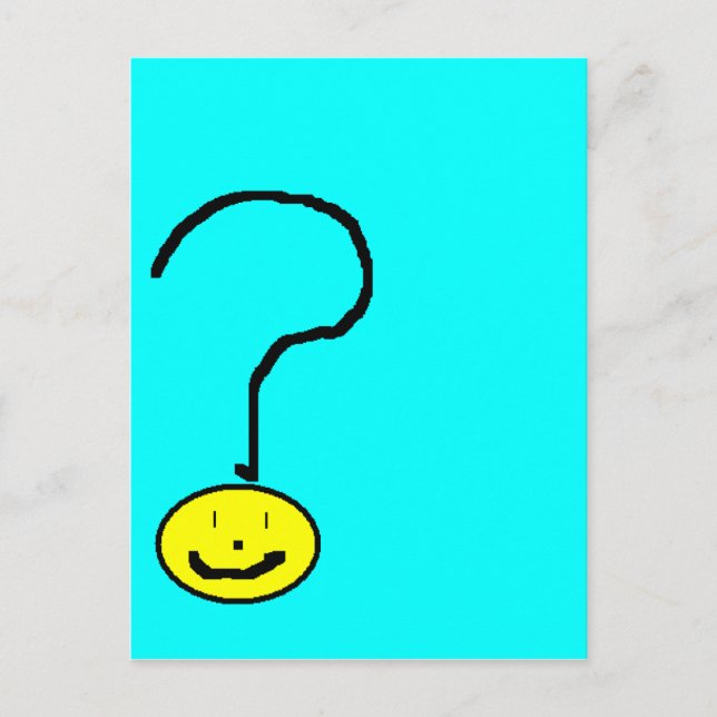 Carte Postale Bonne question souriante Mark Emoji, Art pour enfa (Devant)