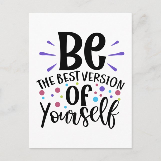 Carte Postale Bonne réussite Attitude Bonjour Motivation (Devant)