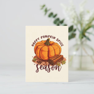 Carte Postale Bonne saison des épices Citrouilles - Cosy Vibes d
