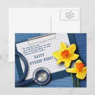Carte Postale Bonne semaine des infirmières Daffodiles de printe