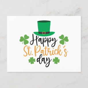 Carte Postale Bonne St. Patrick's Day Irlandais Pride Shamrock L