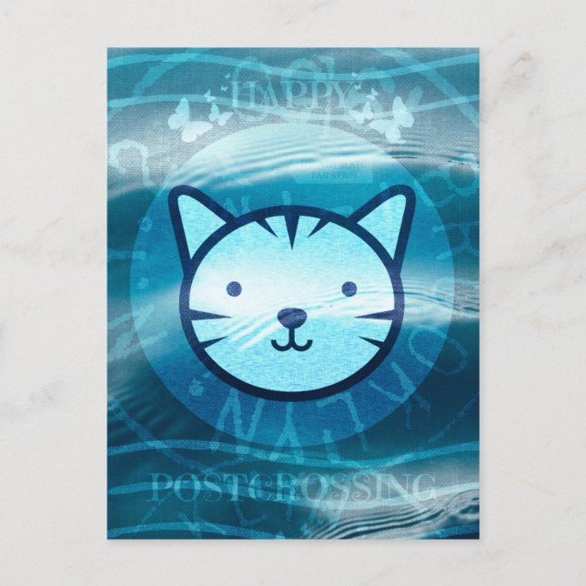 Carte Postale Bonne traversée de la poste Kitty (Devant)