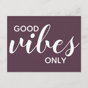 Carte Postale Bonne Vibration Seulement Affirmation Positive Cas