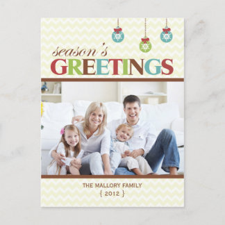 Carte postale Bonnes Fêtes Chevron Holiday
