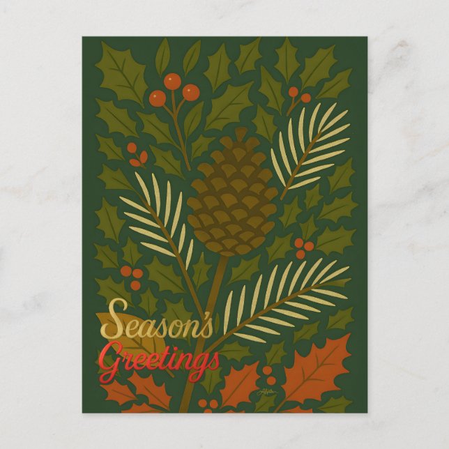 Carte Postale Bonnes Fêtes d'automne et d'hiver (Devant)