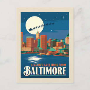 Carte Postale Bonnes Fêtes de Baltimore