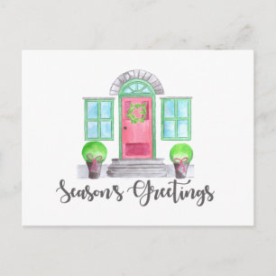 Carte Postale Bonnes Fêtes Maison de Noël