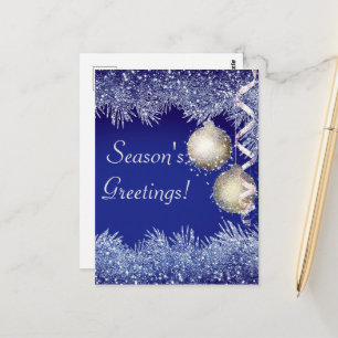 Carte Postale Bonnes Fêtes Noël Parties scintillant Noël