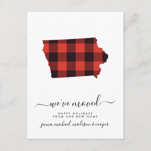 Carte Postale Bonnes fêtes nous avons déplacé Iowa