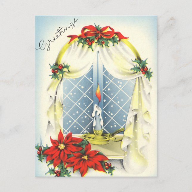 Carte postale Bonnes Fêtes vintages (Devant)