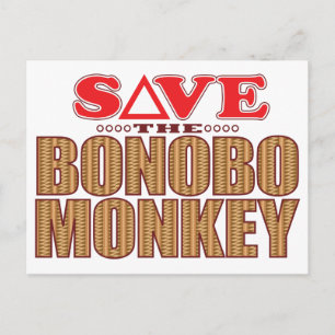 Carte Postale Bonobo Singe Économisez