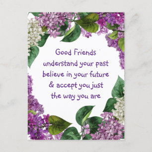 Carte Postale Bons amis Comprenez la citation inspirante